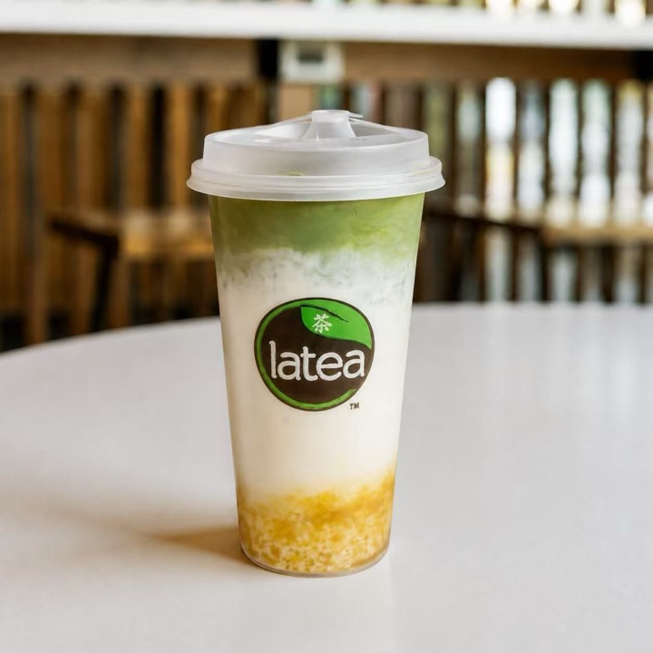 mango matcha latte