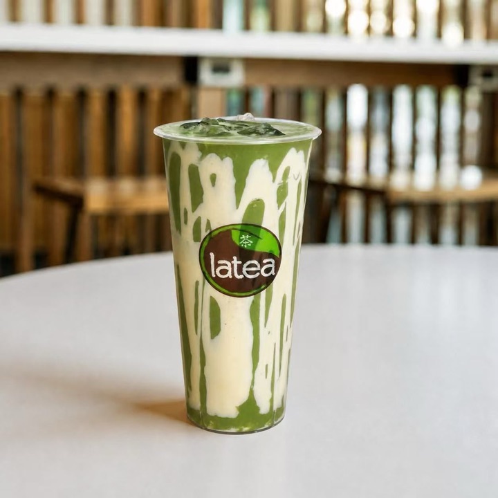 creme brulee matcha latte