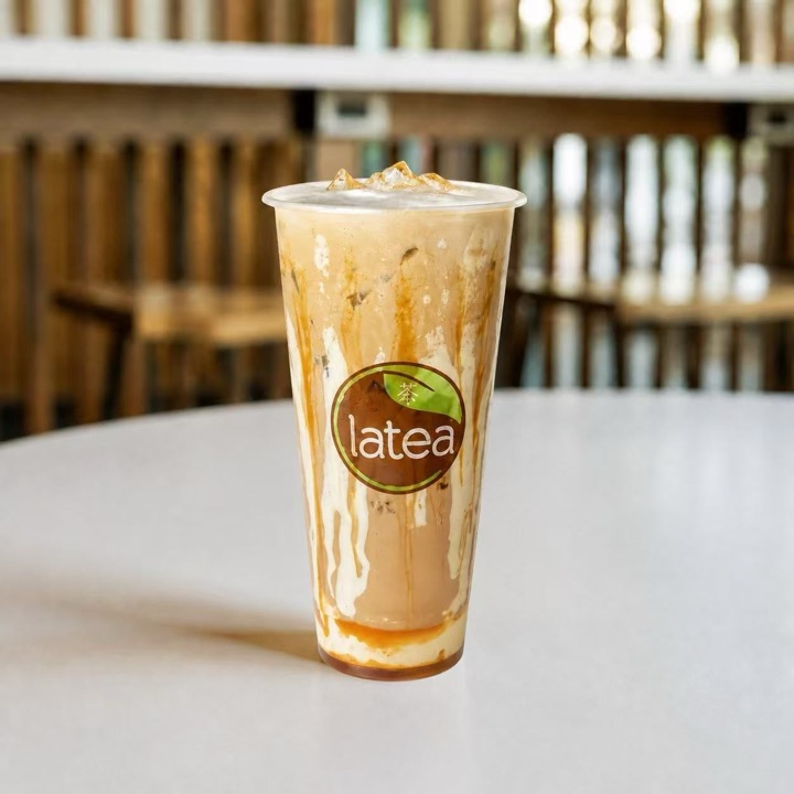 cream brulee coffee latte