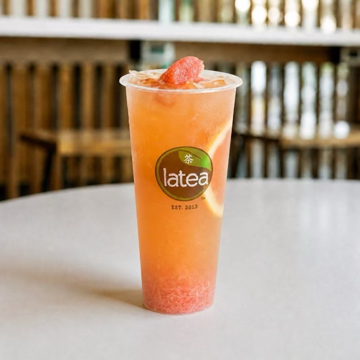 fresh grapefruit green tea
