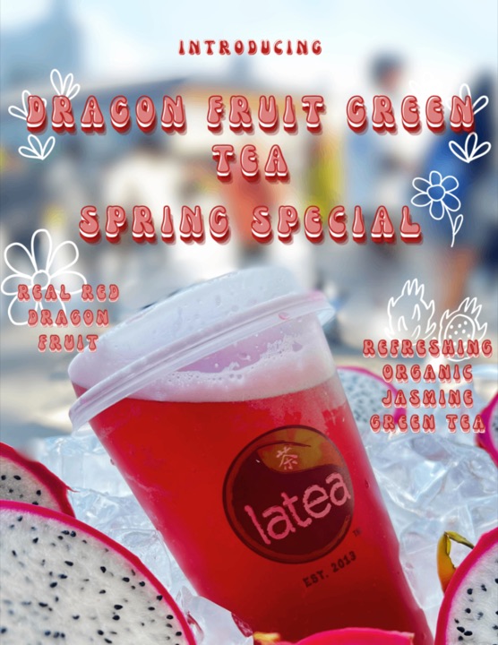 dragon fruit green tea