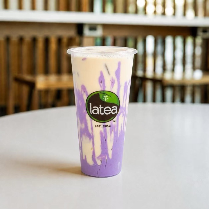 ube cream brulee milk drink